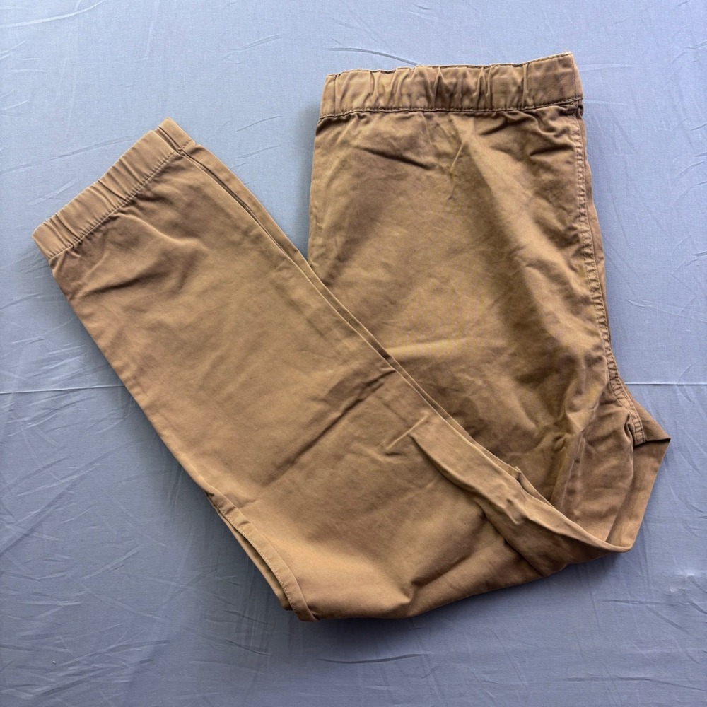 Matchstick Mens Khaki Brown Jogger Pants Elastic Waist Drawstring Size 38
